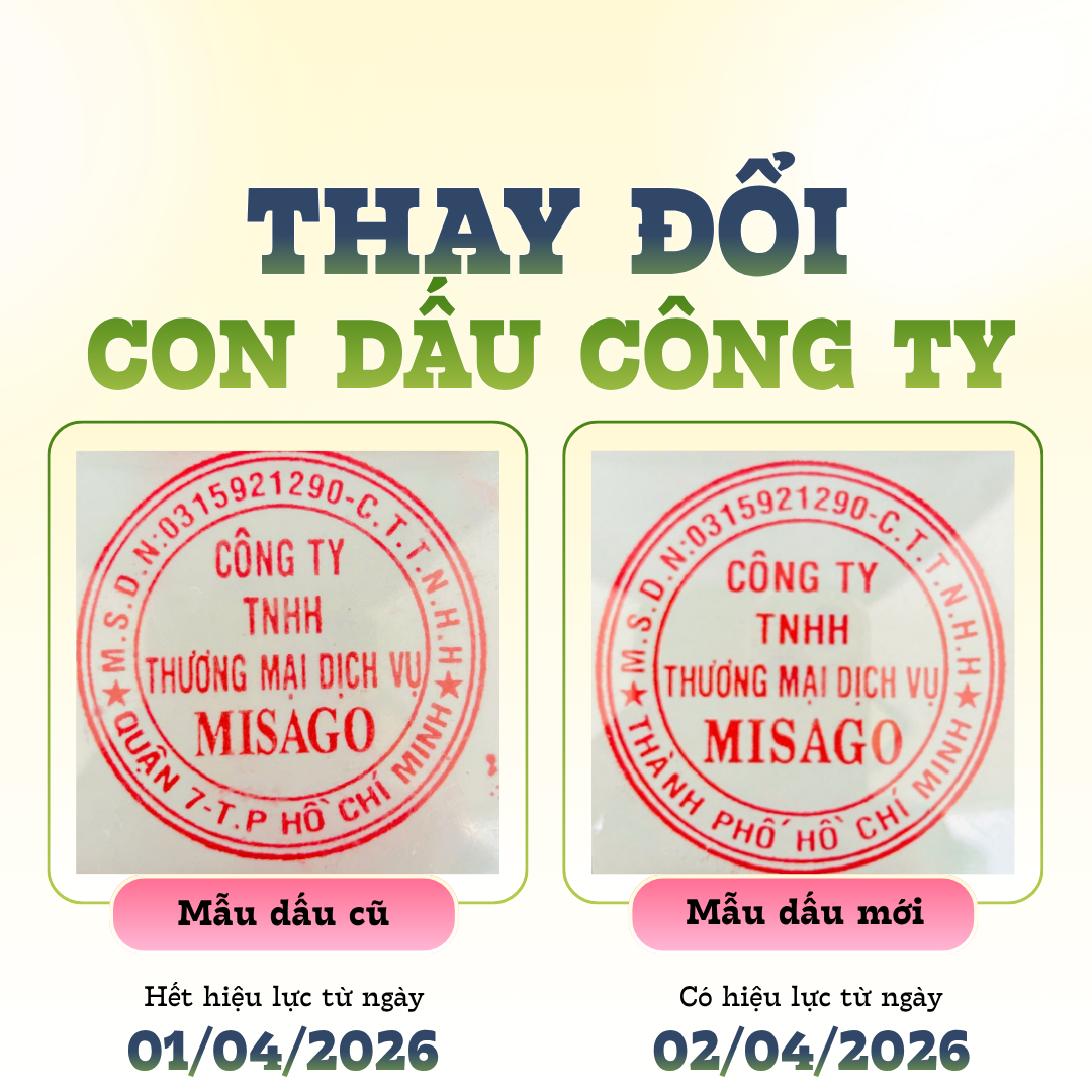 THÔNG BÁO THAY ĐỔI CON DẤU CÔNG TY